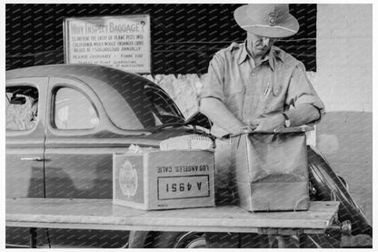 California Plant Quarantine Inspector Examining Baggage 1937 - Available at KNOWOL