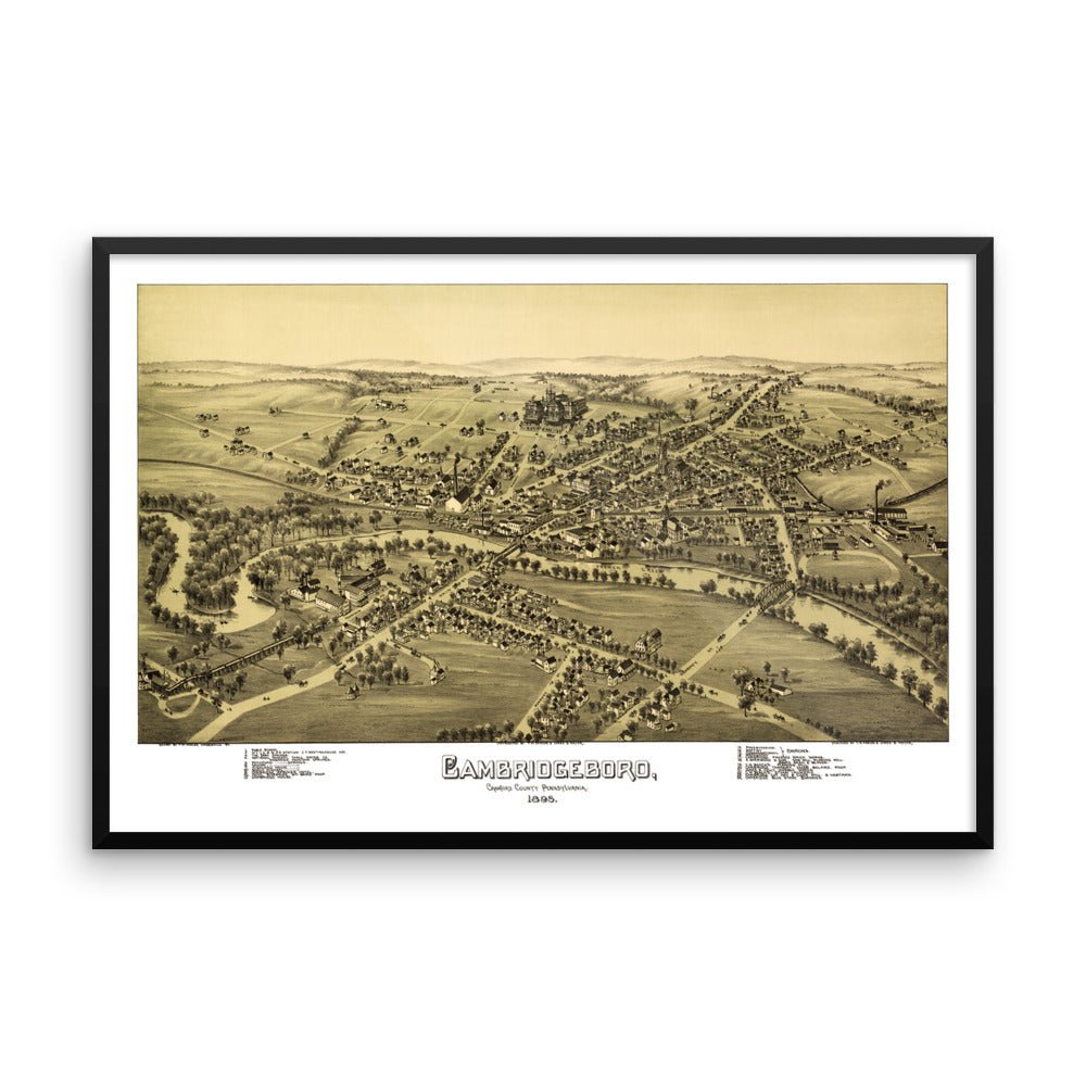 Cambridgeboro, PA 1895 Framed - Available at KNOWOL