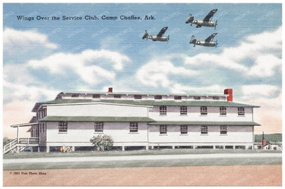 Camp Chaffee Arkansas Military Aircraft Postcard 1930 - 1945 - Available at KNOWOL