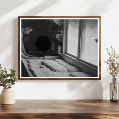 Camp Cook Blowing Dinner Horn Effie Minnesota 1937 - Available at KNOWOL