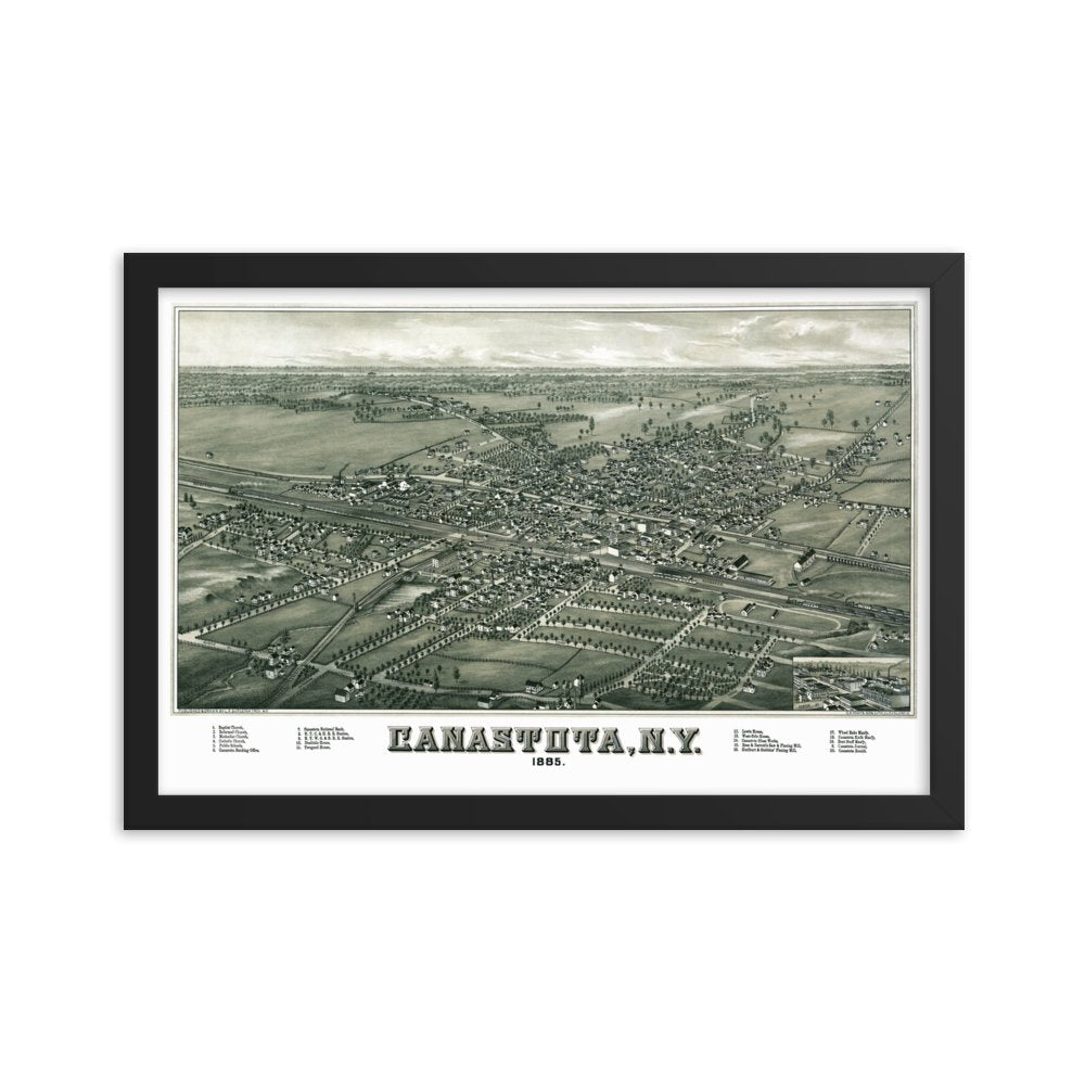 Canastota, New York 1885 Framed - Available at KNOWOL