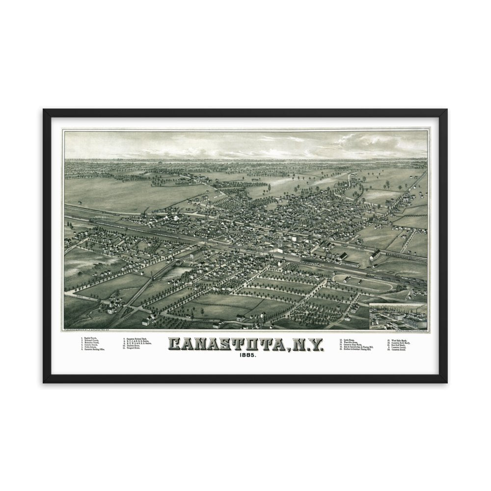 Canastota, New York 1885 Framed - Available at KNOWOL