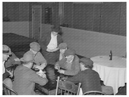 Card Game in 1937 Montana Saloon Plentywood - Available at KNOWOL