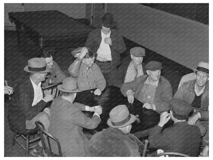 Card Game in Saloon Plentywood Montana November 1937 - Available at KNOWOL