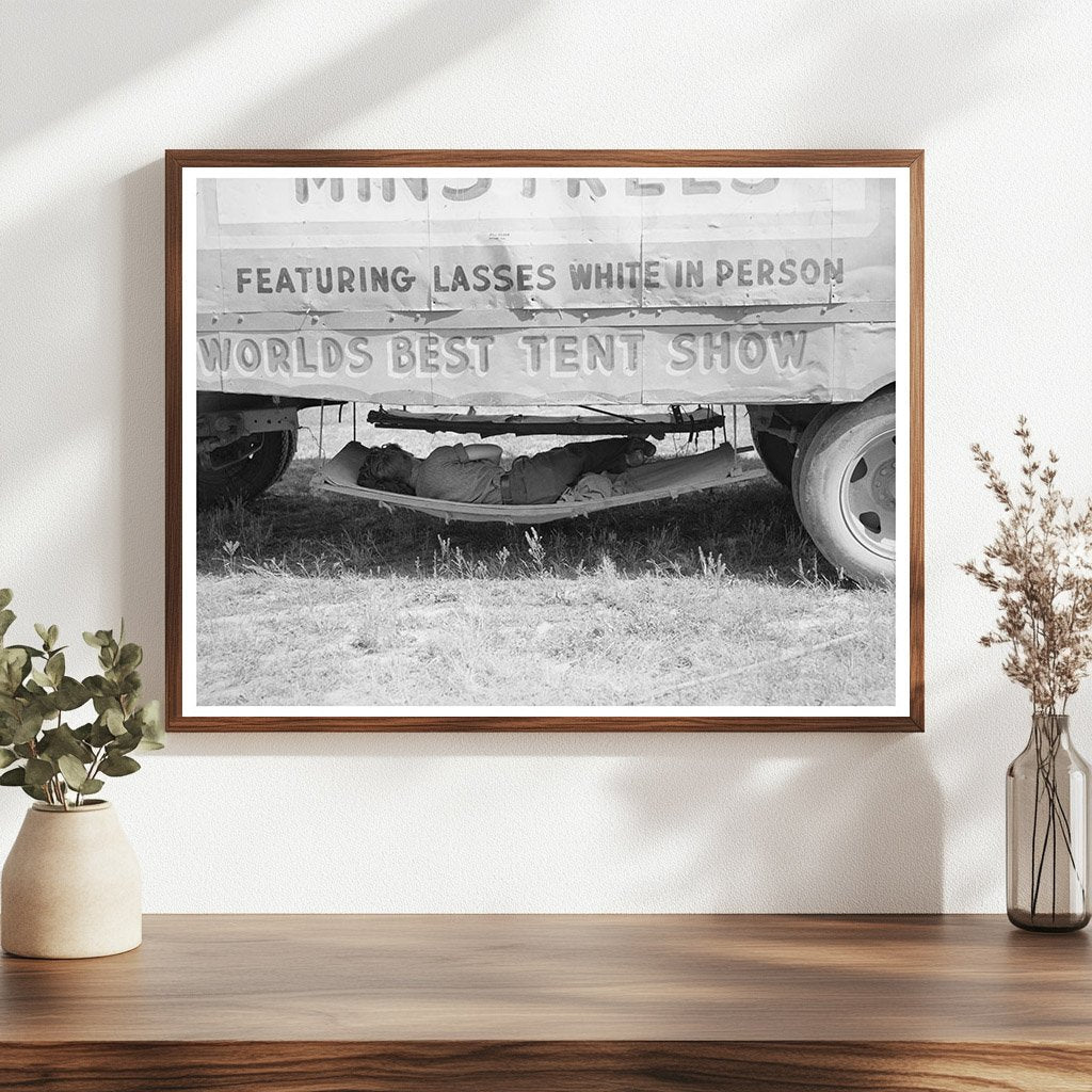 Carnival Employee in Hammock Sikeston Missouri 1938 - Available at KNOWOL