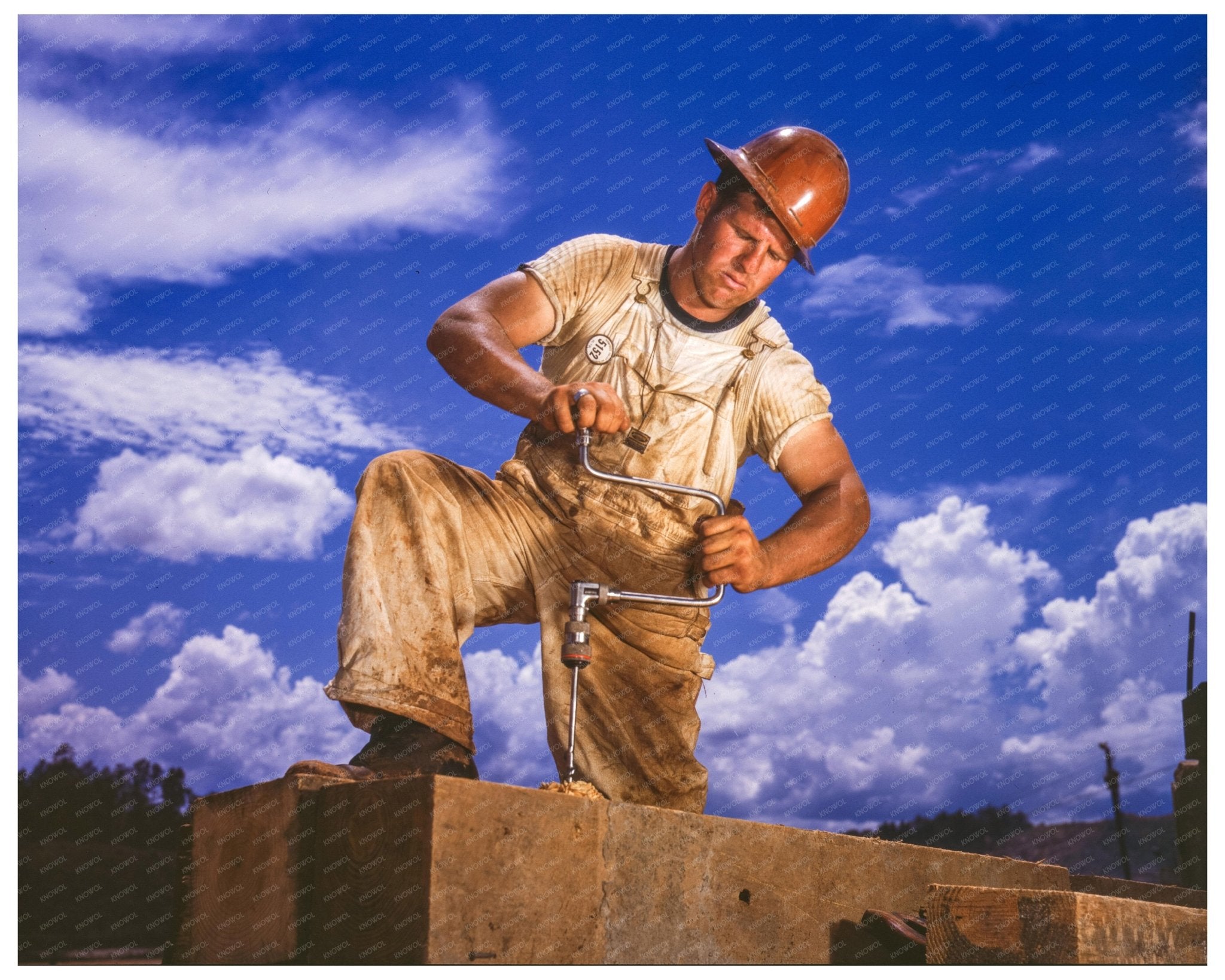 Carpenter at Douglas Dam Construction Tennessee 1942 - Available at KNOWOL