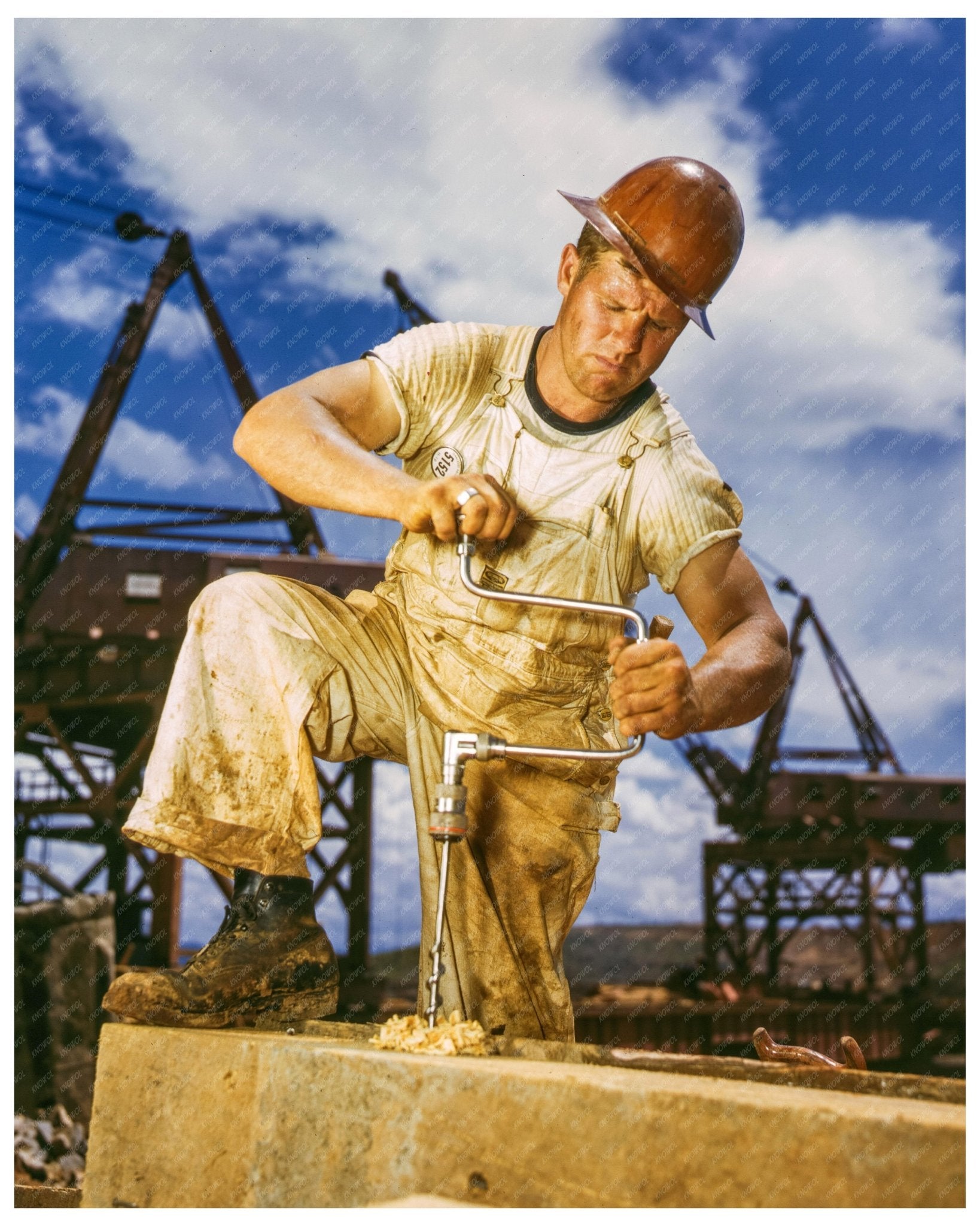 Carpenter Working on Douglas Dam Tennessee Valley Authority June 1942 - Available at KNOWOL