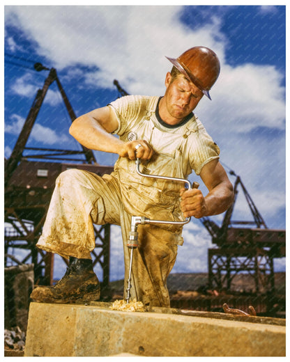 Carpenter Working on Douglas Dam Tennessee Valley Authority June 1942 - Available at KNOWOL