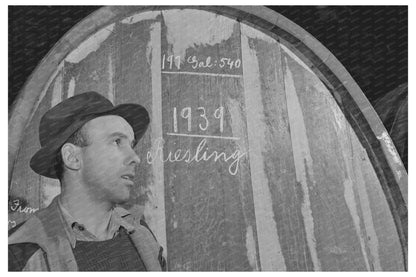 Casks of Aging Wine in Sonoma County January 1942 - Available at KNOWOL