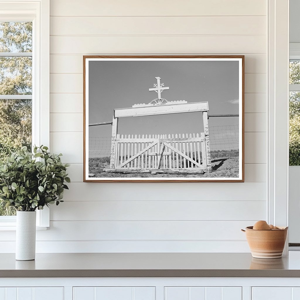 Catholic Cemetery Entrance Questa Taos County New Mexico 1939 - Available at KNOWOL