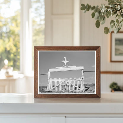 Catholic Cemetery Entrance Questa Taos County New Mexico 1939 - Available at KNOWOL