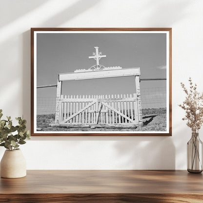 Catholic Cemetery Entrance Questa Taos County New Mexico 1939 - Available at KNOWOL