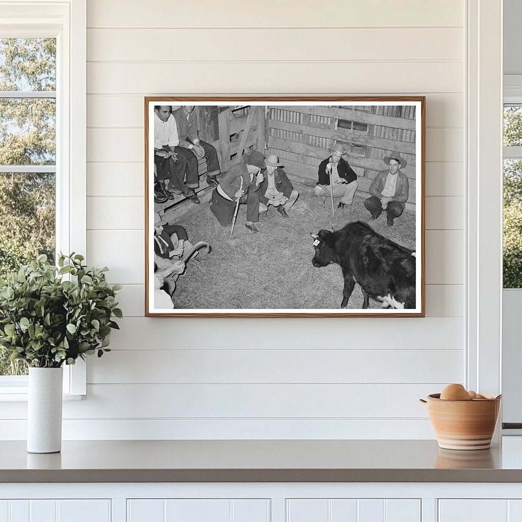 Cattle Auction in San Augustine Texas April 1939 - Available at KNOWOL