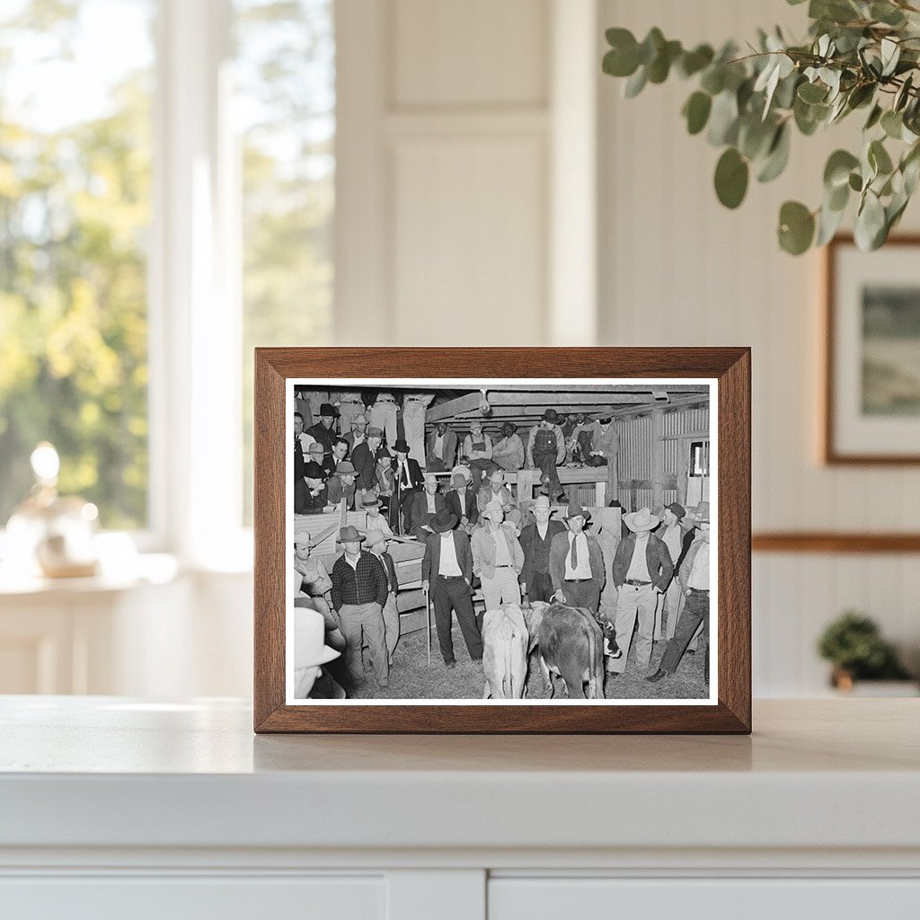 Cattle Auction Scene San Augustine Texas April 1939 - Available at KNOWOL
