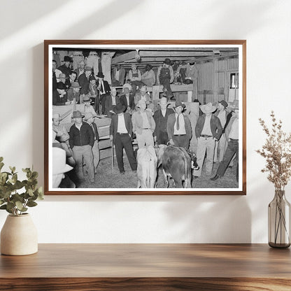Cattle Auction Scene San Augustine Texas April 1939 - Available at KNOWOL