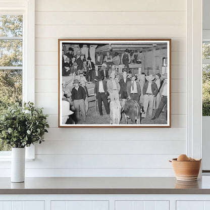 Cattle Auction Scene San Augustine Texas April 1939 - Available at KNOWOL