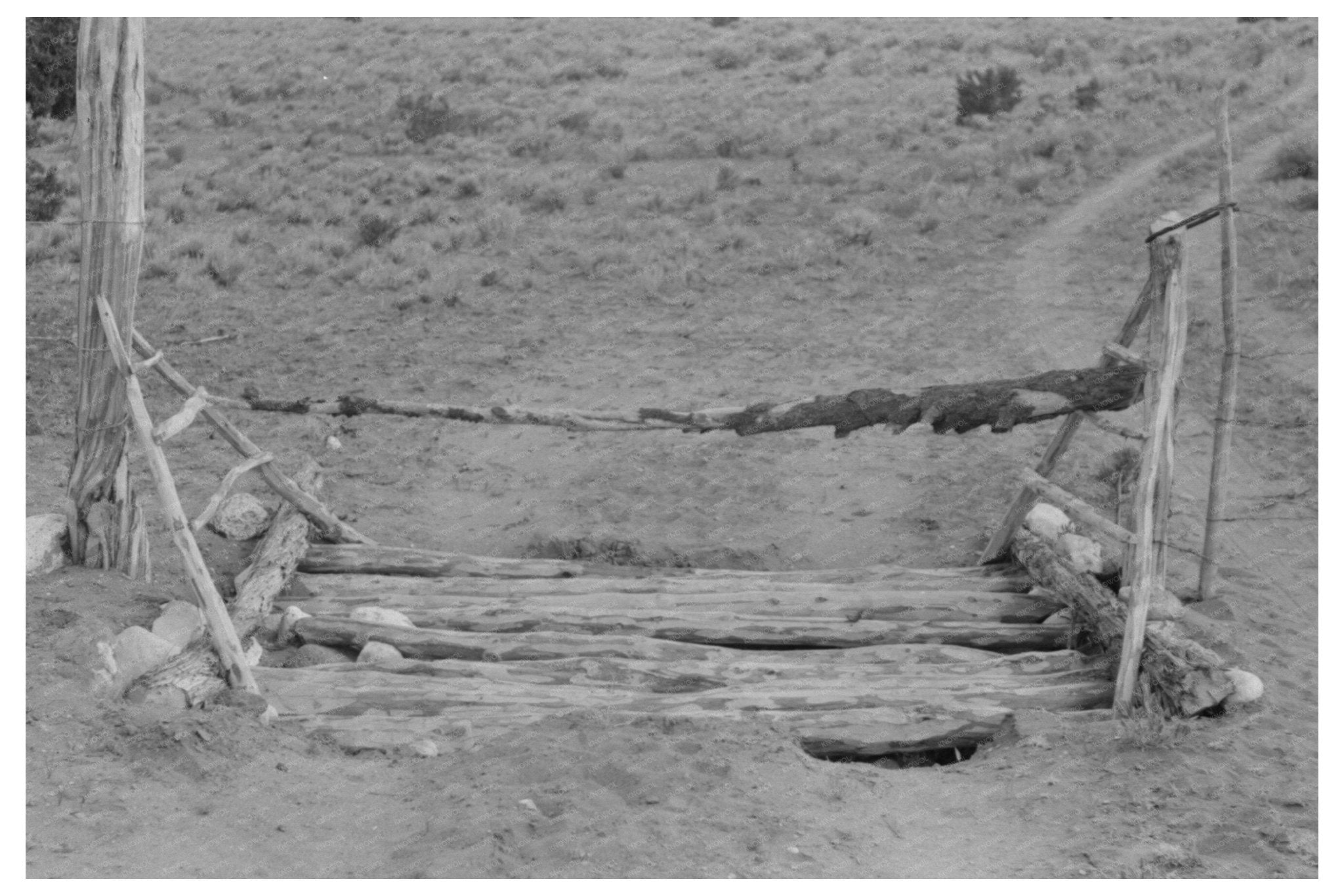 Cattle Guard in Pie Town New Mexico June 1940 - Available at KNOWOL