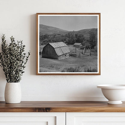 Cattle Ranch Barn and Corrals Lemhi County Idaho 1942 - Available at KNOWOL