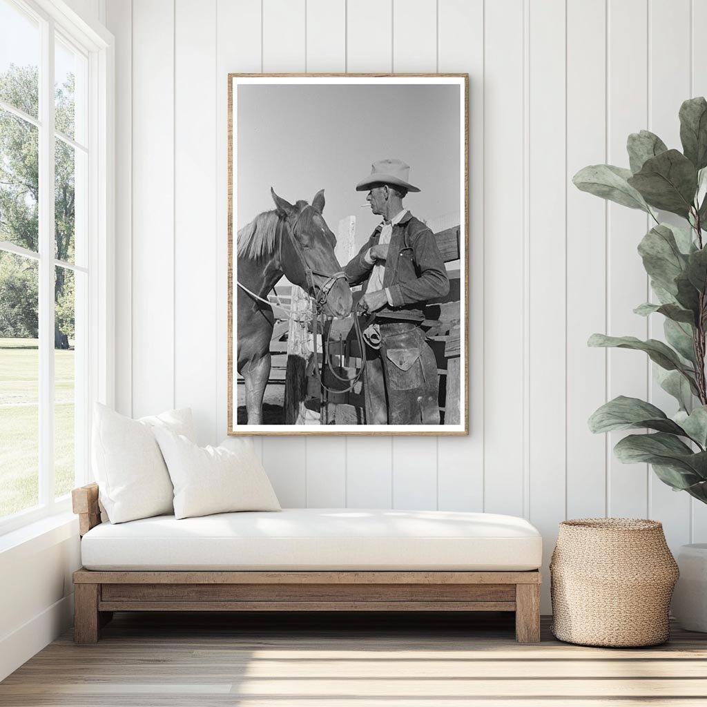 Cattleman and Horse at San Angelo Auction 1939 - Available at KNOWOL
