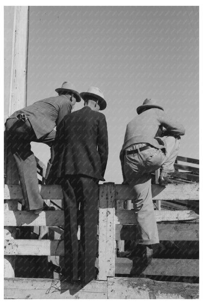 Cattlemen at San Angelo Stockyards November 1939 - Available at KNOWOL