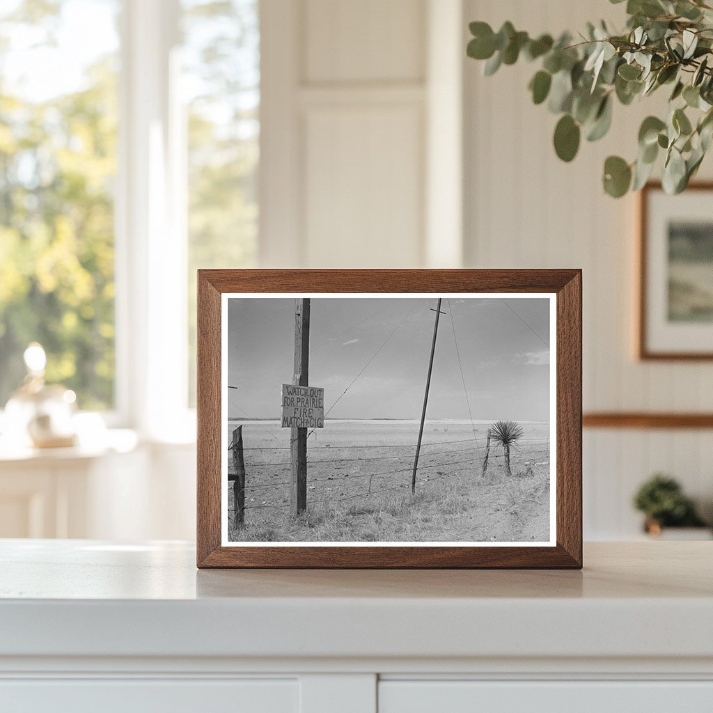 Caution Matches and Cigarettes Sign Marfa Texas 1939 - Available at KNOWOL