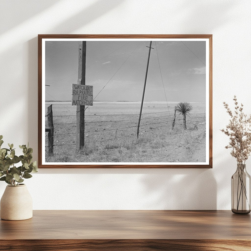 Caution Matches and Cigarettes Sign Marfa Texas 1939 - Available at KNOWOL