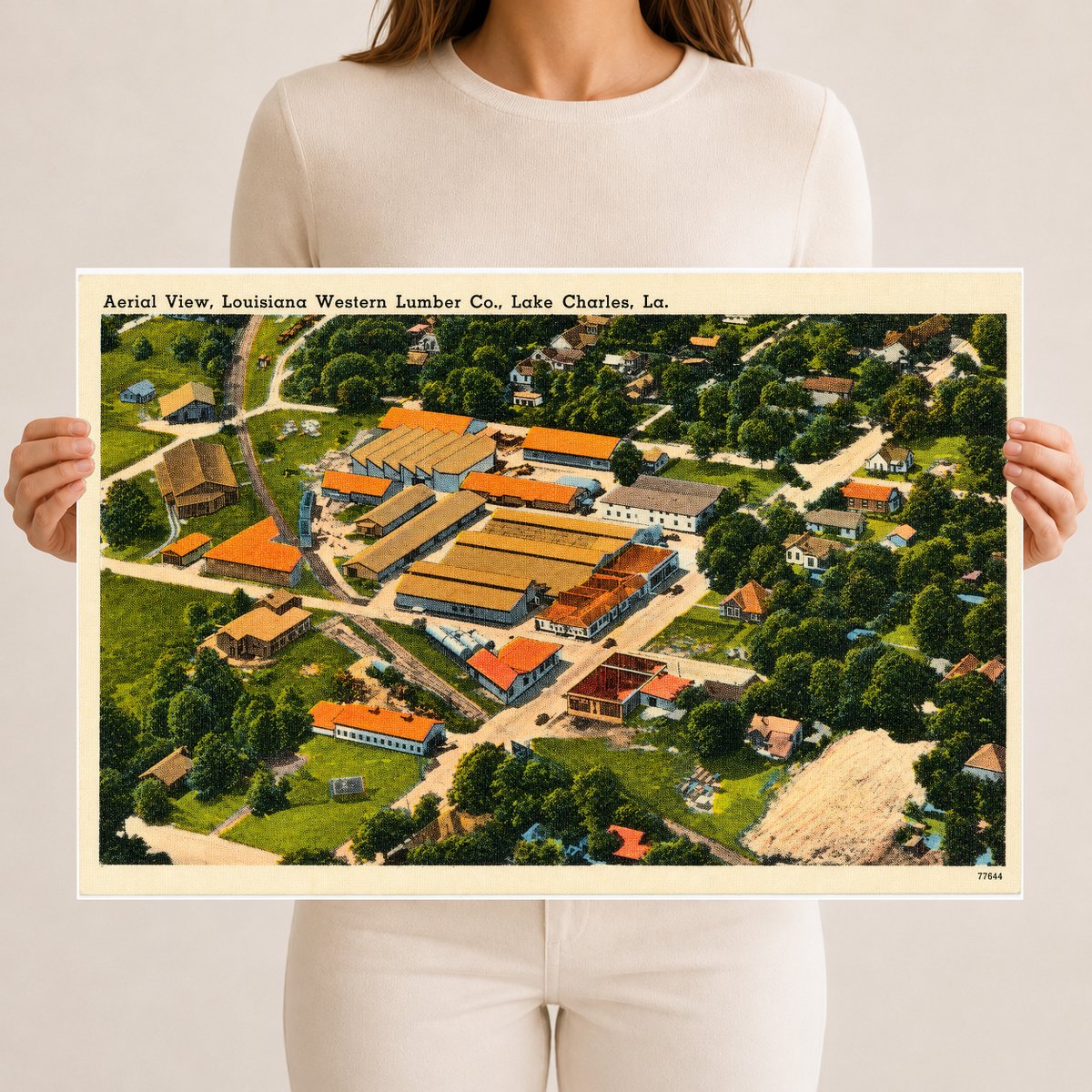 Lake Charles, LA: Aerial View, Louisiana Western Lumber Co.