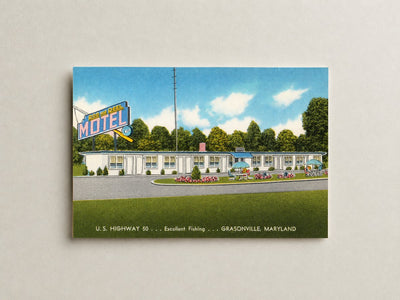 Rod and Reel Motel, U. S. Highway 50... excellent Fishing... Grasonville, Maryland — Vintage Maryland Postcard