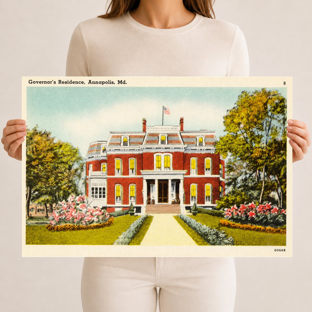 Governor's residence, Annapolis, MD — Vintage Maryland Postcard