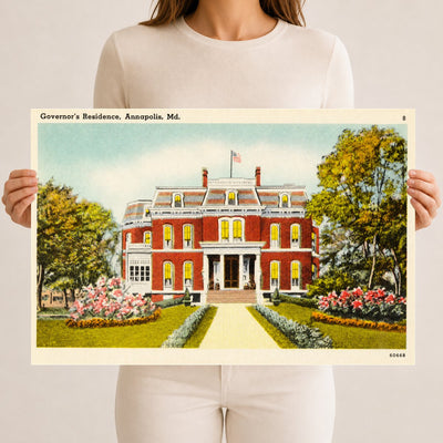 Governor's residence, Annapolis, MD — Vintage Maryland Postcard