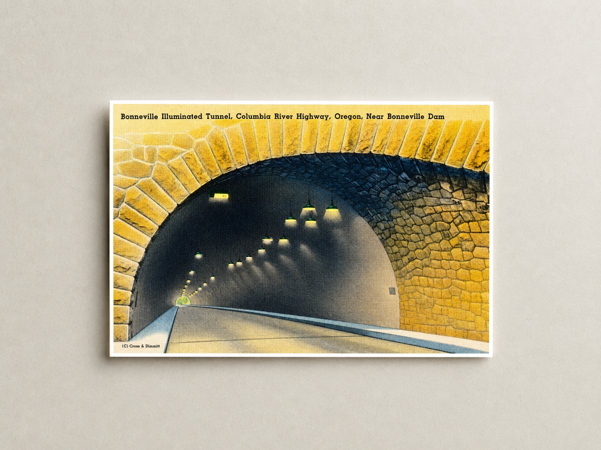 OR: Bonneville Illuminated Tunnel, Columbia River Highway, Oregon, near Bonneville Dam