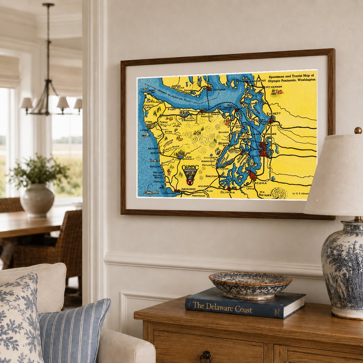 WA: Sportsman and tourist map of Olympic peninsula