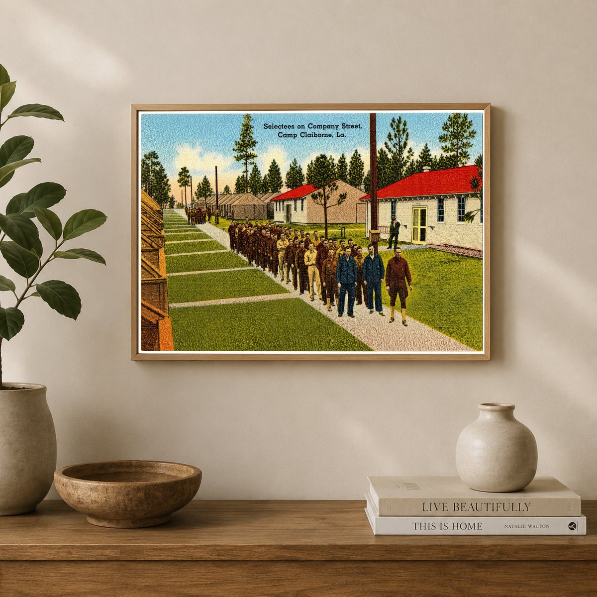 Forest Hill, LA: Selectees on Company Street, Camp Claiborne