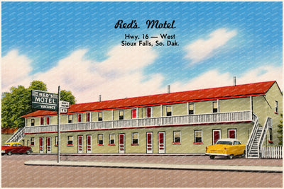 Sioux Falls, SD: Red's Motel, Hwy. 16 -- West, Sioux Falls, So. Dak.