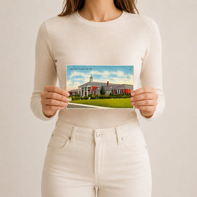 High school, Pocomoke City, MD — Vintage Maryland Postcard