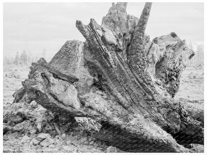 Cedar Stump Clearing in Idaho 1939 - Available at KNOWOL