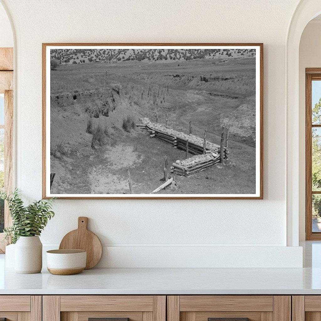 Chamisal New Mexico Soil Conservation Revetment 1940 - Available at KNOWOL