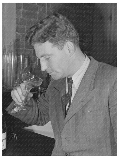 Champagne Master Testing Quality in Sonoma County 1942 - Available at KNOWOL