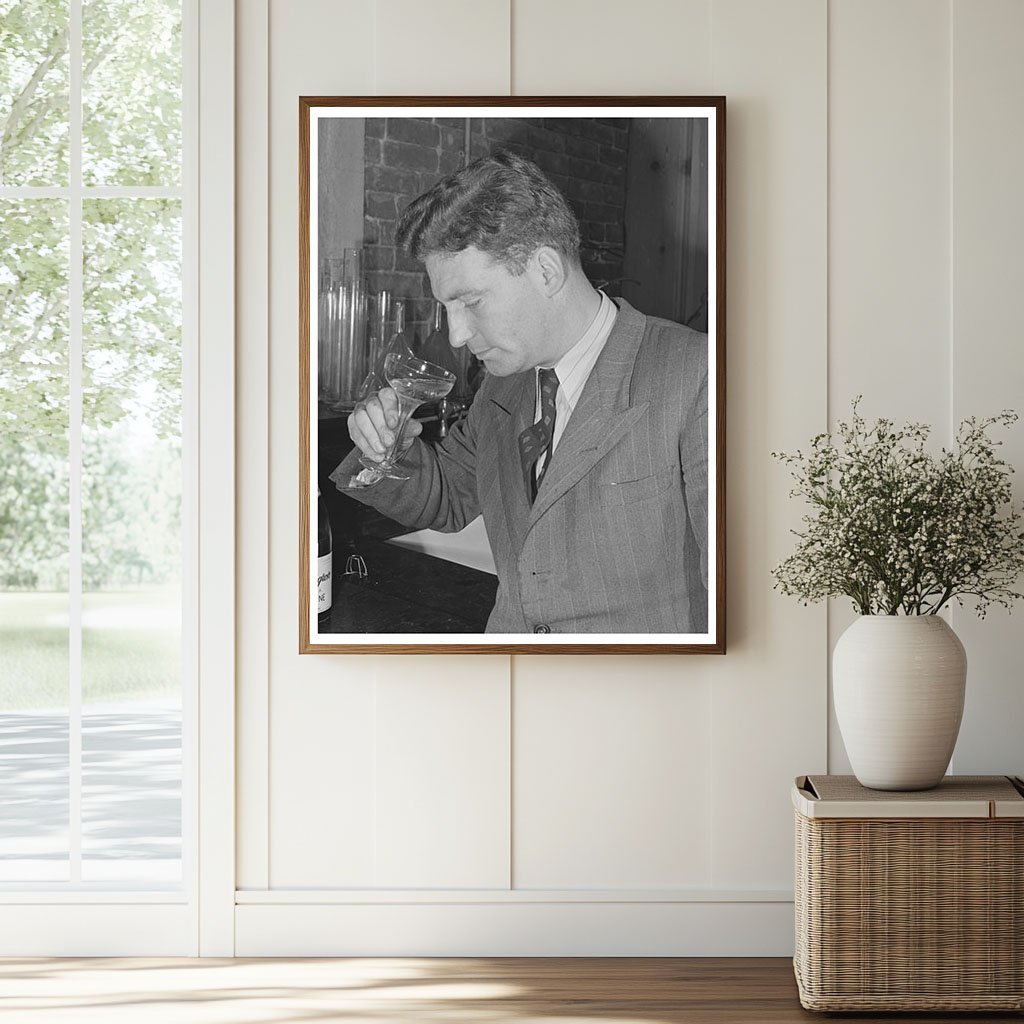 Champagne Master Testing Quality in Sonoma County 1942 - Available at KNOWOL