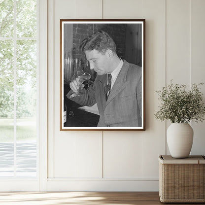 Champagne Master Testing Quality in Sonoma County 1942 - Available at KNOWOL