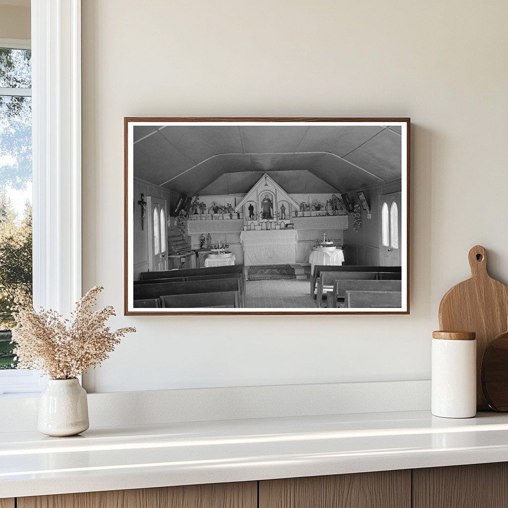 Chapel Interior near Donaldsonville Louisiana 1938 - Available at KNOWOL