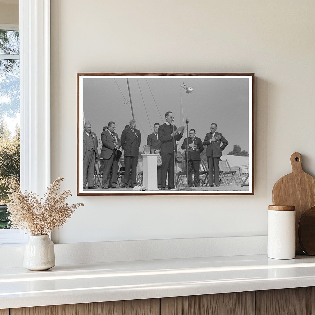 Chaplain Praying at Donaldsonville State Fair 1938 - Available at KNOWOL