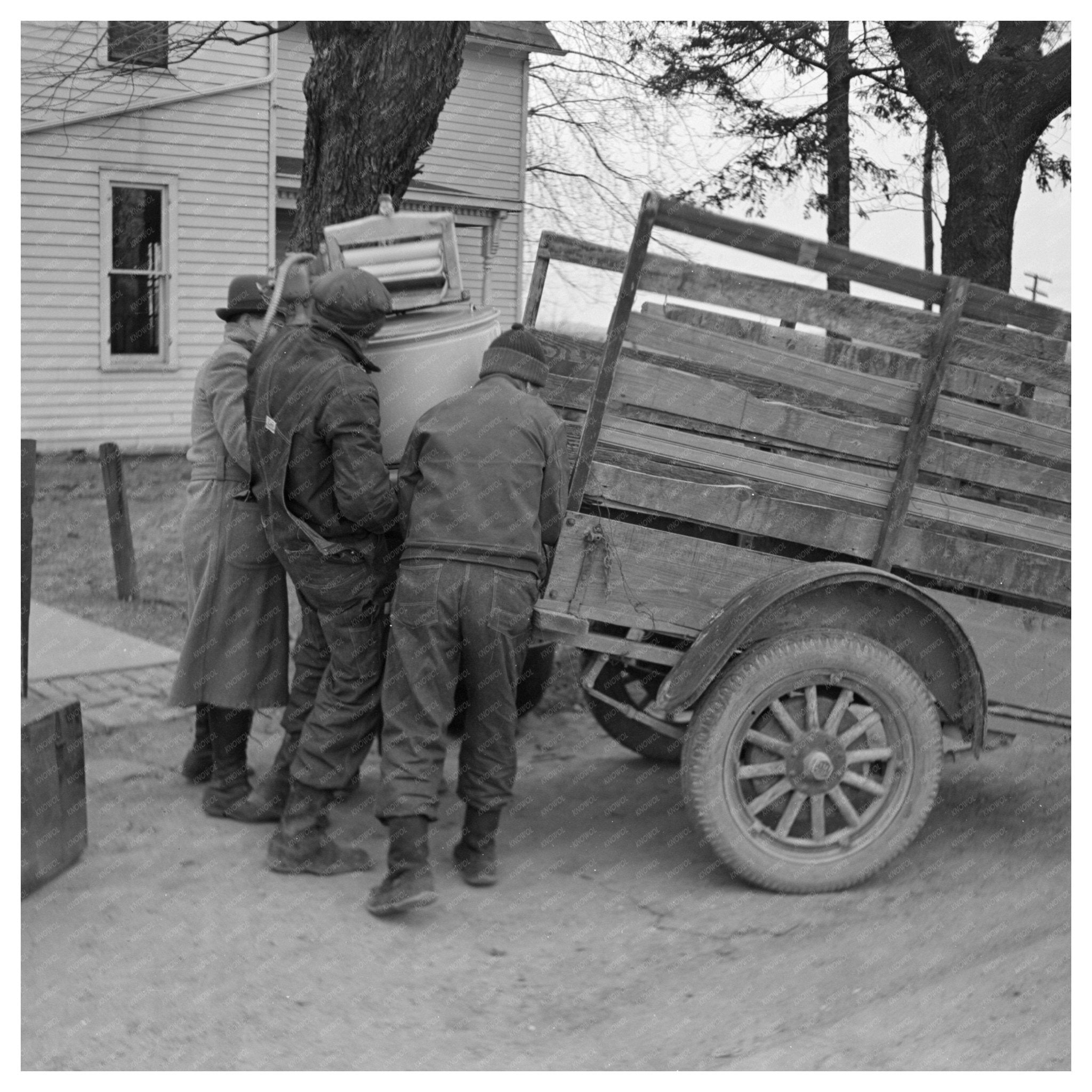 Charles Millers Household Goods Unloaded in Indiana 1937 - Available at KNOWOL