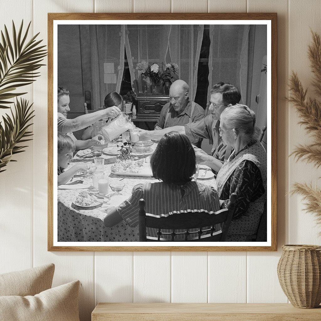 Charles Ormsbee Family Dinner in East Montpelier 1930 - Available at KNOWOL