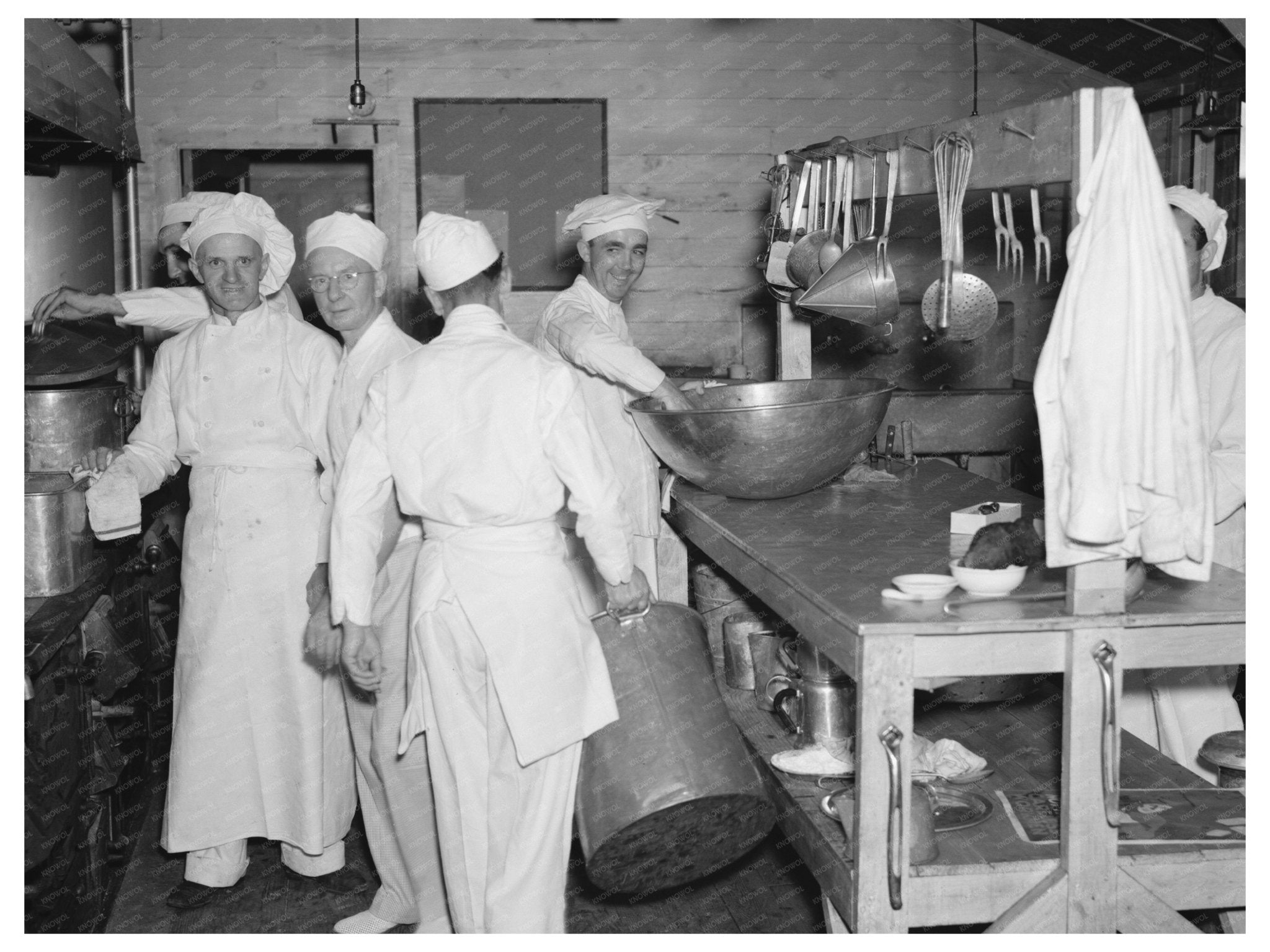 Chefs Working in Allegan Project Kitchen Michigan 1937 - Available at KNOWOL