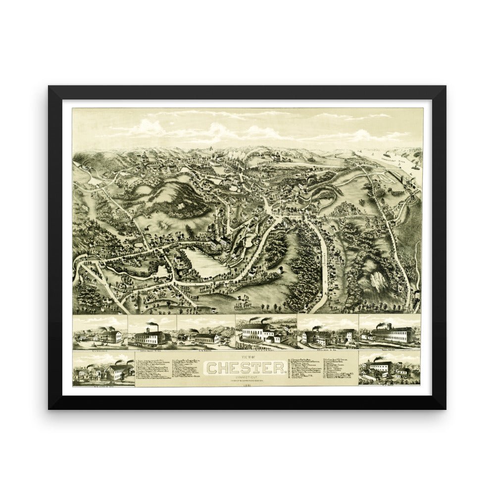 Chester, Connecticut 1881 Framed - Available at KNOWOL