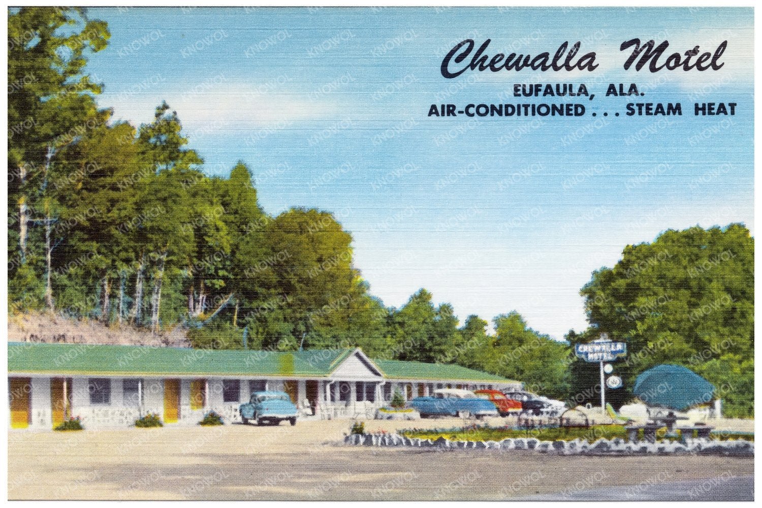 Chewalla Motel Postcard Vintage 1930s to 1940s - Available at KNOWOL