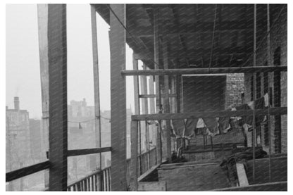 Chicago Apartment Back Porches April 1941 Vintage Photo - Available at KNOWOL