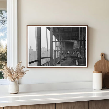 Chicago Apartment Back Porches April 1941 Vintage Photo - Available at KNOWOL