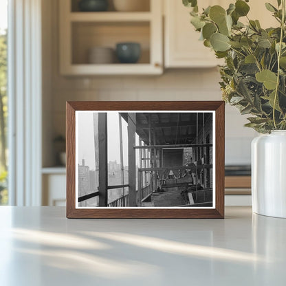 Chicago Apartment Back Porches April 1941 Vintage Photo - Available at KNOWOL